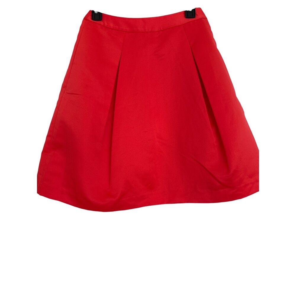 Ted Baker London Vibrant Red Pleated A-Line Skirt - Sz 4 NWT (Read Description)